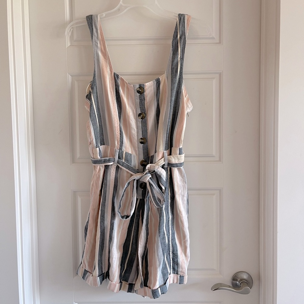 American Eagle Pastel Striped Romper